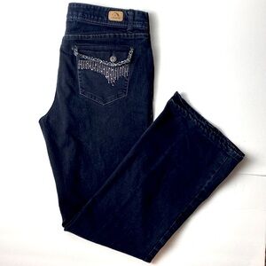 Jordache Women's Blue Denim Mid-Rise Bootcut Jeans Size 14